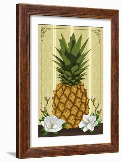 Colonial Pineapple-Lantern Press-Framed Art Print