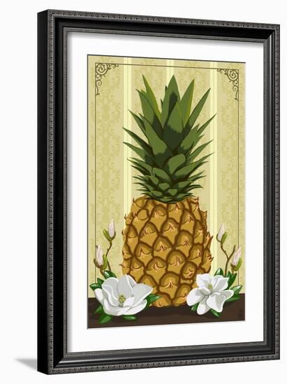 Colonial Pineapple-Lantern Press-Framed Art Print