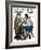 "Colonial Sign Painter" Saturday Evening Post Cover, February 6,1926-Norman Rockwell-Framed Giclee Print