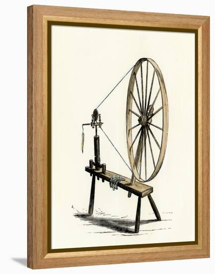 Colonial Spinning Wheel-null-Framed Premier Image Canvas