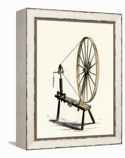 Colonial Spinning Wheel-null-Framed Premier Image Canvas