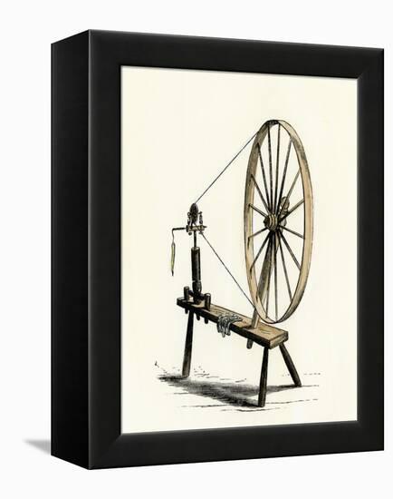 Colonial Spinning Wheel-null-Framed Premier Image Canvas