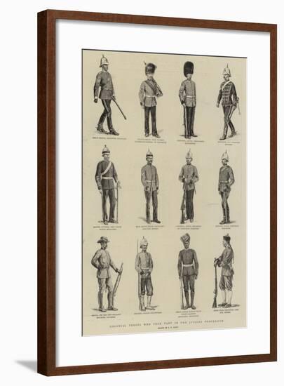 Colonial Troops Who Took Part in the Jubilee Procession-S.t. Dadd-Framed Giclee Print