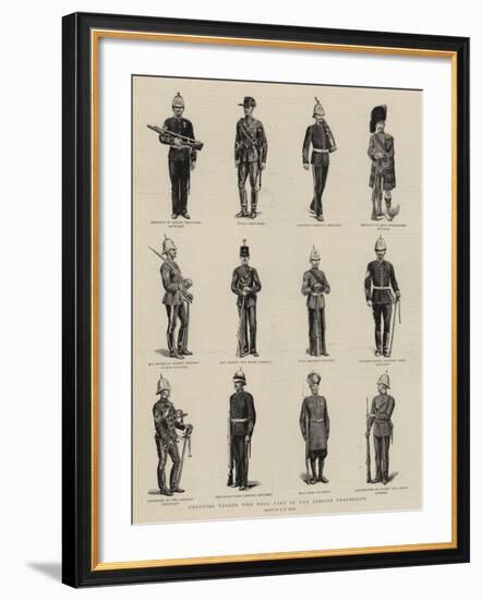 Colonial Troops Who Took Part in the Jubilee Procession-S.t. Dadd-Framed Giclee Print