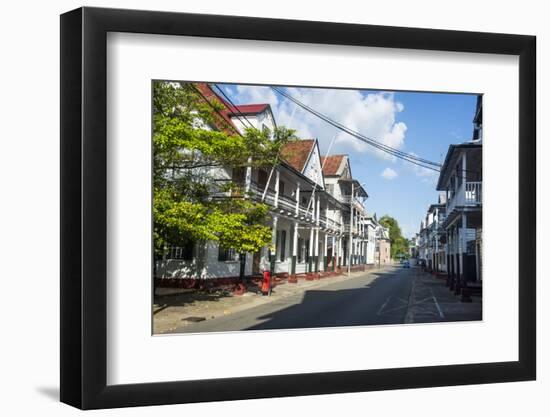 Colonial Wooden Buildings, UNESCO World Heritage Site, Paramaribo, Surinam, South America-Michael Runkel-Framed Photographic Print
