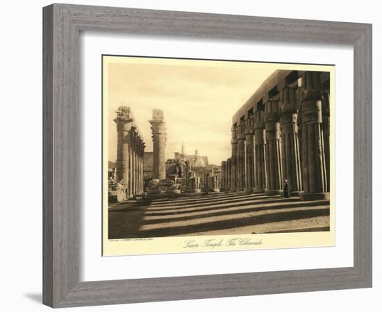 Colonnade at Luxor Temple-null-Framed Art Print