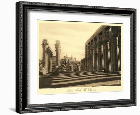 Colonnade at Luxor Temple-null-Framed Art Print