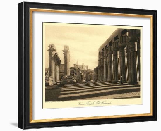 Colonnade at Luxor Temple-null-Framed Art Print