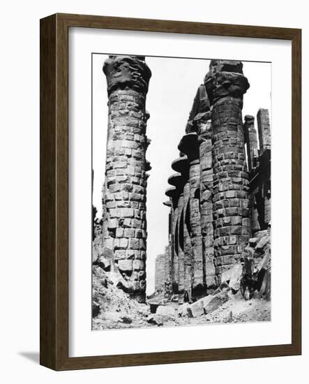 Colonnade, Hypostyle Hall, Egypt, 1878-Felix Bonfils-Framed Giclee Print