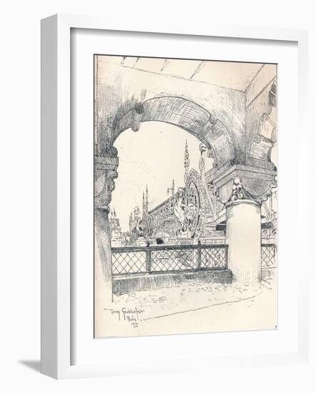 Colonnade Near the Pont Des Invalides, C1900-Tony Grubhofer-Framed Giclee Print