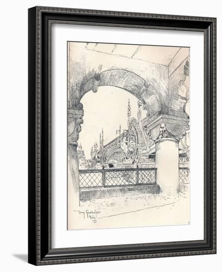 Colonnade Near the Pont Des Invalides, C1900-Tony Grubhofer-Framed Giclee Print