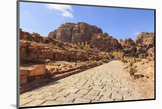 Colonnaded Street, City of Petra Ruins, Petra, UNESCO World Heritage Site, Jordan, Middle East-Eleanor Scriven-Mounted Photographic Print