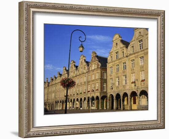 Colonnades of Buildings in the Town of Arras, Artois Region, Nord Pas De Calais, France, Europe-Simanor Eitan-Framed Photographic Print