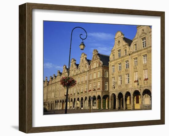 Colonnades of Buildings in the Town of Arras, Artois Region, Nord Pas De Calais, France, Europe-Simanor Eitan-Framed Photographic Print