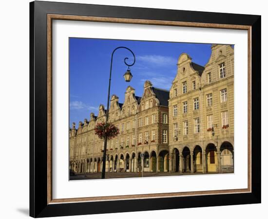 Colonnades of Buildings in the Town of Arras, Artois Region, Nord Pas De Calais, France, Europe-Simanor Eitan-Framed Photographic Print