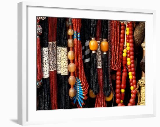 Color Bead Strands, Katmandu, Nepal-Art Wolfe-Framed Photographic Print