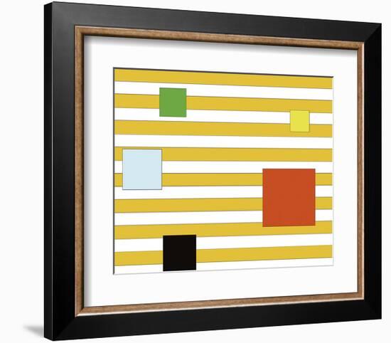 Color Block on Stripe-Dan Bleier-Framed Art Print