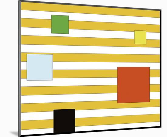 Color Block on Stripe-Dan Bleier-Mounted Art Print