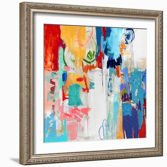 Color Brush Abstract Mix 4, 2024-Parker Ross-Framed Art Print