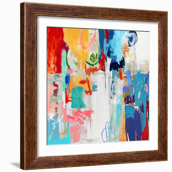 Color Brush Abstract Mix 4, 2024-Parker Ross-Framed Art Print