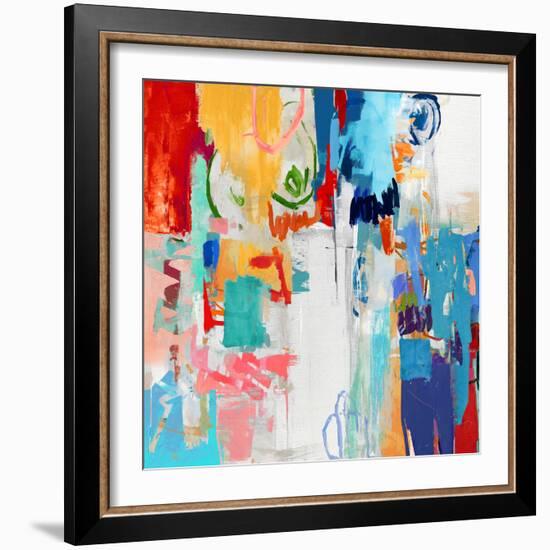 Color Brush Abstract Mix 4, 2024-Parker Ross-Framed Art Print