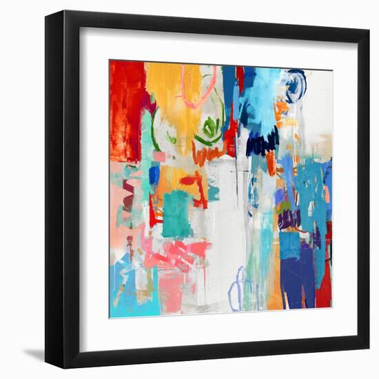 Color Brush Abstract Mix 4, 2024-Parker Ross-Framed Art Print