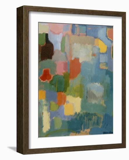 Color Essay in Turquoise-Kim Parker-Framed Giclee Print