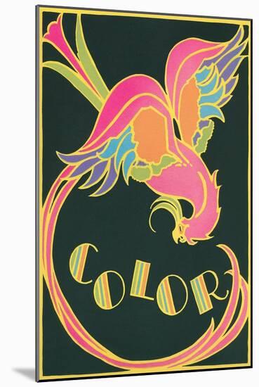 Color, Fantastic Bird-null-Mounted Art Print