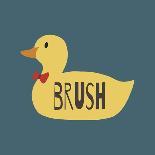 Duck Family Boy Brush-Color Me Happy-Art Print