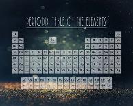 Periodic Table Gold Dust - Blue-Color Me Happy-Art Print