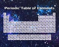 Periodic Table Gold Dust - Blue-Color Me Happy-Art Print