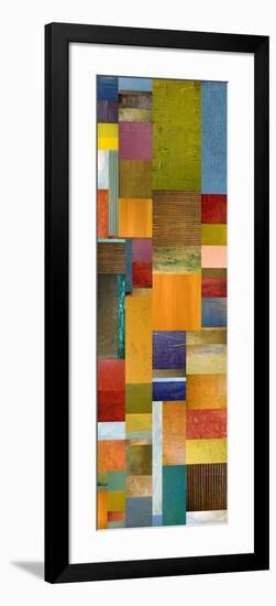 Color Panels with Olives Stripes-Michelle Calkins-Framed Art Print