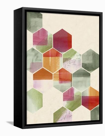 Color Pop Honeycomb I-Grace Popp-Framed Stretched Canvas