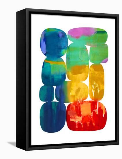 Color Rocks 1, 2024-David Moore-Framed Stretched Canvas