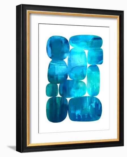 Color Rocks 1 Aqua, 2024-David Moore-Framed Art Print