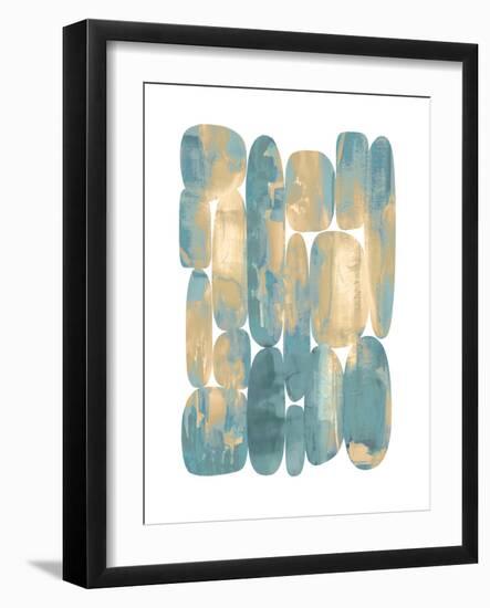 Color Rocks Aqua 2, 2024-David Moore-Framed Art Print