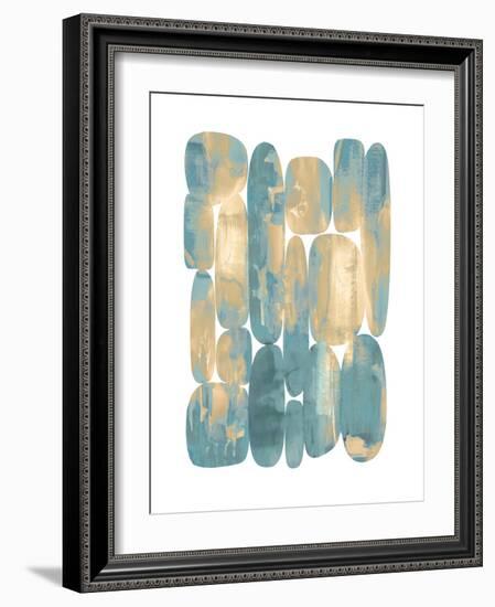 Color Rocks Aqua 2, 2024-David Moore-Framed Art Print