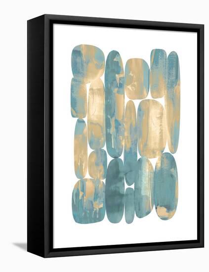 Color Rocks Aqua 2, 2024-David Moore-Framed Stretched Canvas