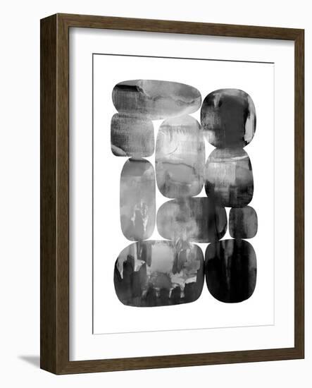 Color Rocks Black, 2024-David Moore-Framed Art Print