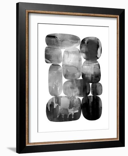 Color Rocks Black, 2024-David Moore-Framed Art Print