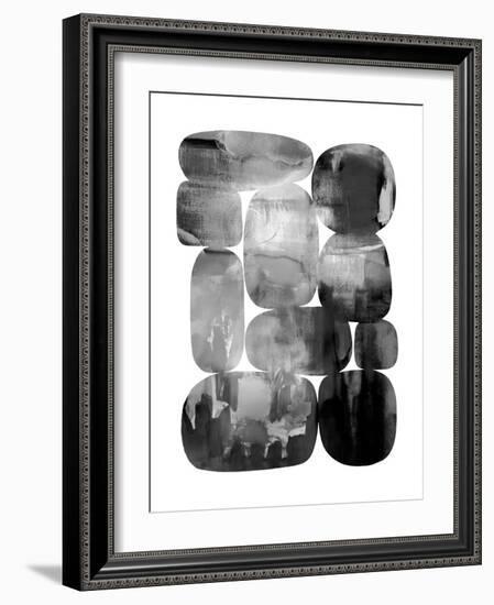 Color Rocks Black, 2024-David Moore-Framed Art Print