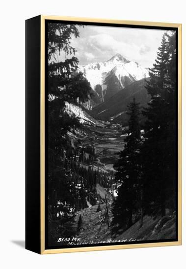 Colorado - Bear Mountain from Million Dollar Hwy-Lantern Press-Framed Stretched Canvas