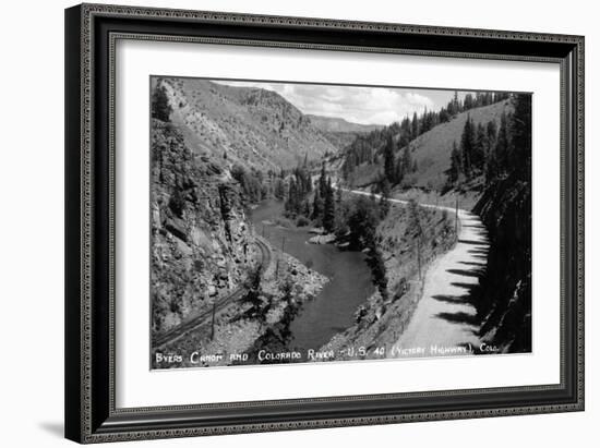 Colorado - Byers Canyon and Colorado River-Lantern Press-Framed Premium Giclee Print