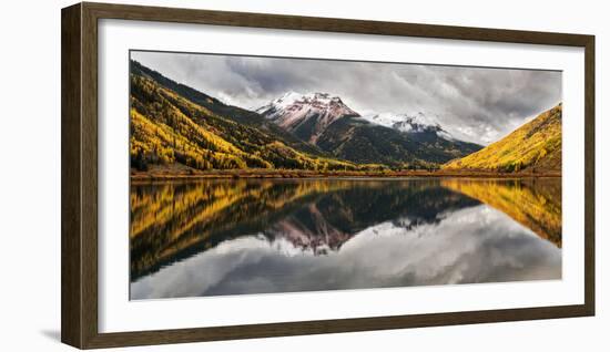 Colorado, Crystal Lake, Panoramic View of Red Mountain Number 1 and Red Mountain Number 3 Near Oura-Ann Collins-Framed Photographic Print