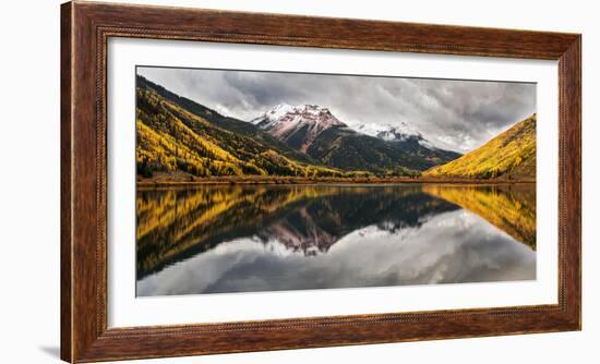 Colorado, Crystal Lake, Panoramic View of Red Mountain Number 1 and Red Mountain Number 3 Near Oura-Ann Collins-Framed Photographic Print