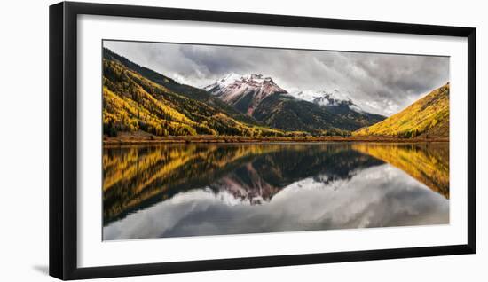 Colorado, Crystal Lake, Panoramic View of Red Mountain Number 1 and Red Mountain Number 3 Near Oura-Ann Collins-Framed Photographic Print