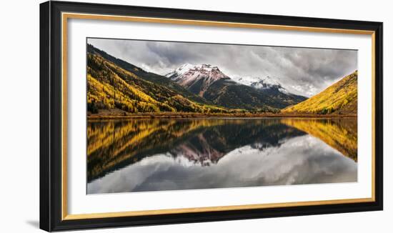 Colorado, Crystal Lake, Panoramic View of Red Mountain Number 1 and Red Mountain Number 3 Near Oura-Ann Collins-Framed Photographic Print