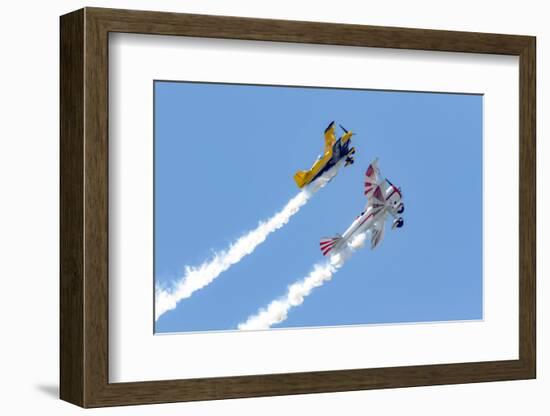 Colorado, Dillon. Biplanes Make Smoke at Air Show-Jaynes Gallery-Framed Photographic Print