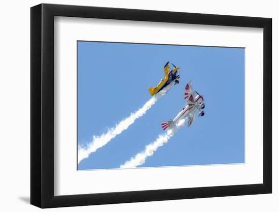 Colorado, Dillon. Biplanes Make Smoke at Air Show-Jaynes Gallery-Framed Photographic Print