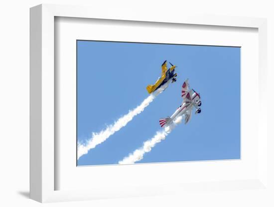 Colorado, Dillon. Biplanes Make Smoke at Air Show-Jaynes Gallery-Framed Photographic Print